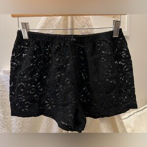 Black Lace Shorts
